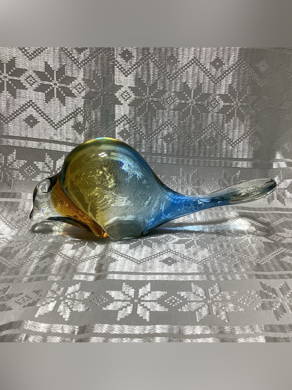 Vintage Mid Century Canadian Art Glass Bird Figurine Chalet Lorraine Style